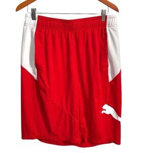Puma Mens Red & White Athletic Shorts Size L